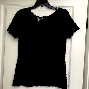 Very Important Pieces Ruffled Cap Sleeve Top